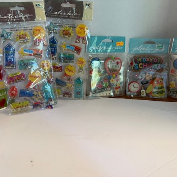 6 School Craft item stickers for teachers and students.  New fun packages - Picture 5 of 6